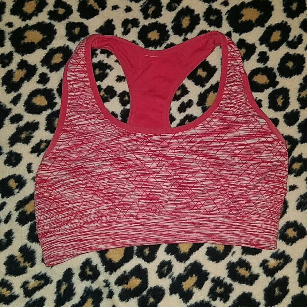 Red sports bra