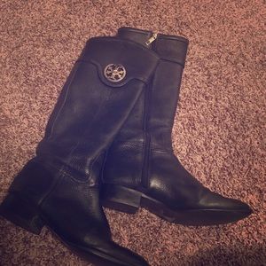 Black Tory Burch Riding Boots