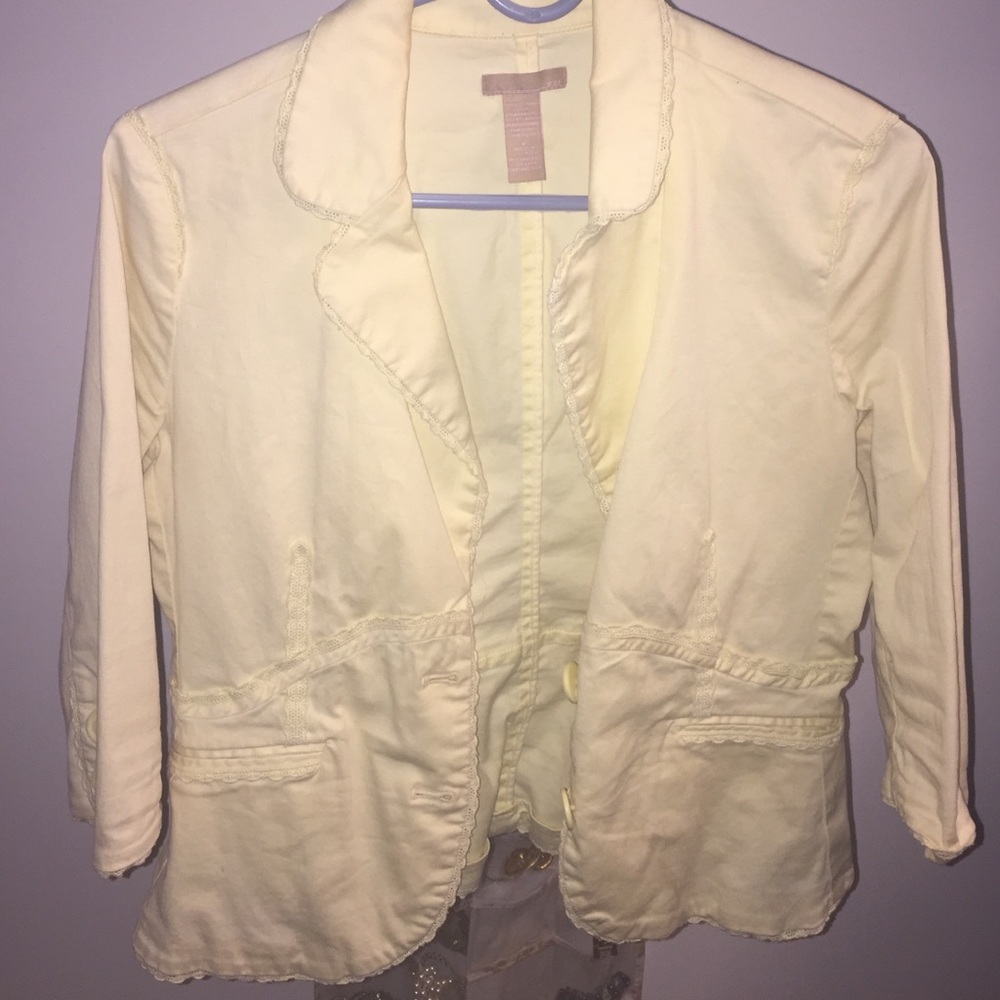 Pastel yellow forever 21 blazer large