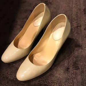 Cole Haan Almond-toe Cream Patent Air Pump