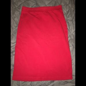 Red Midi Skirt