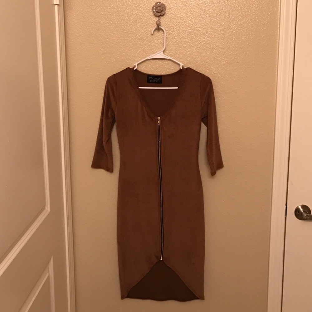 Monica Mocha Suede Dress✨