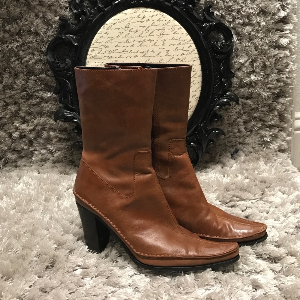 Leather boots