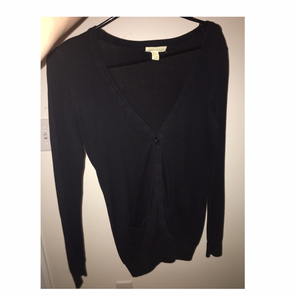 black cardigan