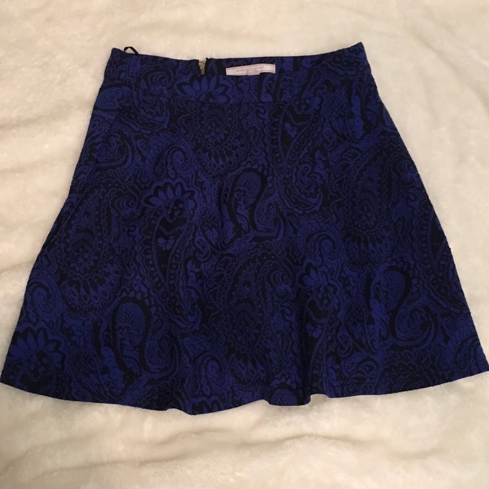 Romeo and Juliet Blue and Black Brocade Skirt