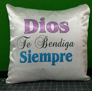 Cojin Satin DIOS TE BENDIGA
