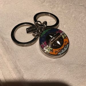 Coach "Legacy Stripe" detachable keychain
