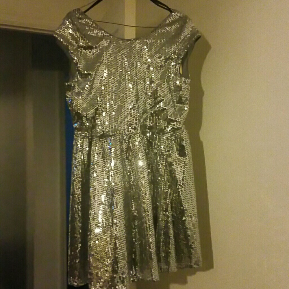 Silver Sequins Dress