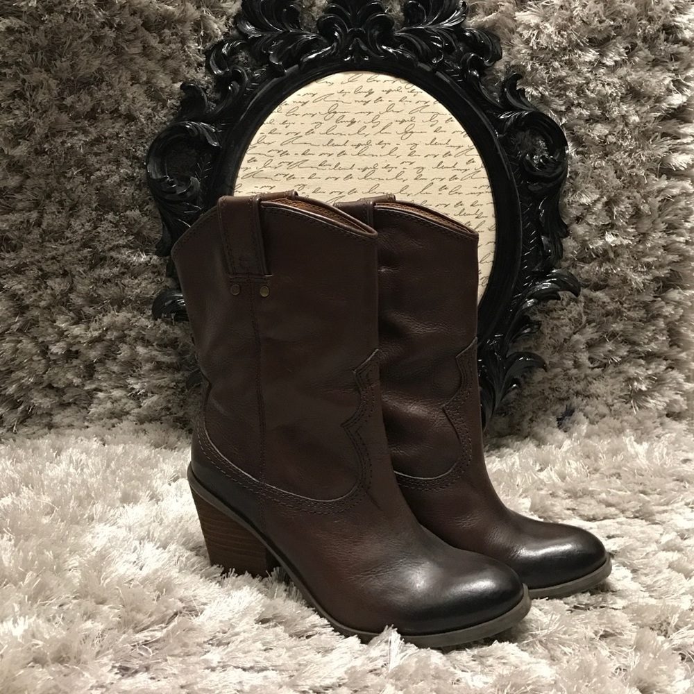 Lucky brand leather booties