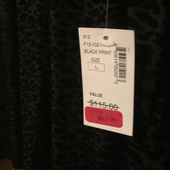 BLACK by Saks Fifth Ave leopard shirt size L - Picture 4 of 4