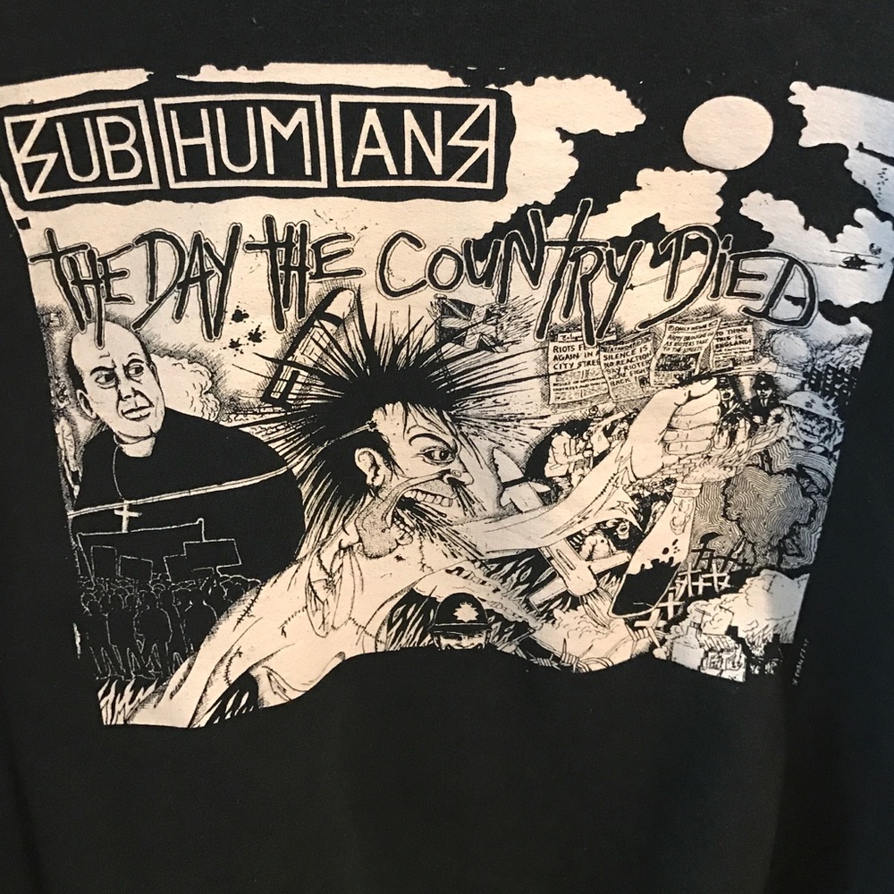 Subhumans(UK) punk rock sweater. Size S - Picture 2 of 3