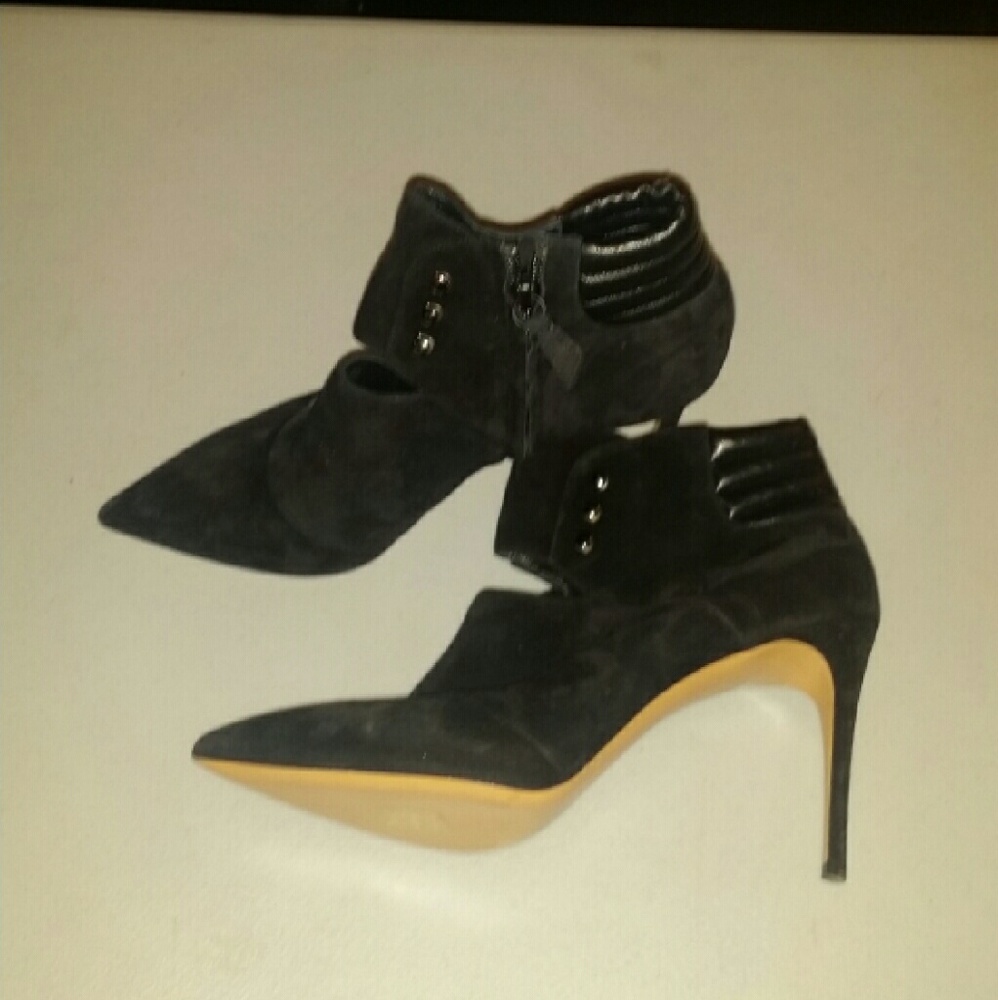Casadei Suede Black Ankle Boots