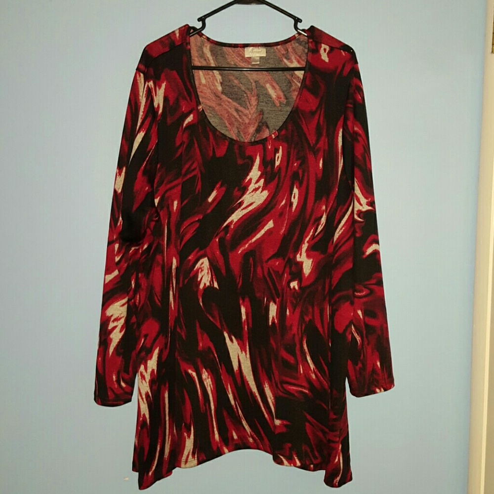 Scoop neck long sleeve blouse*lowest price*