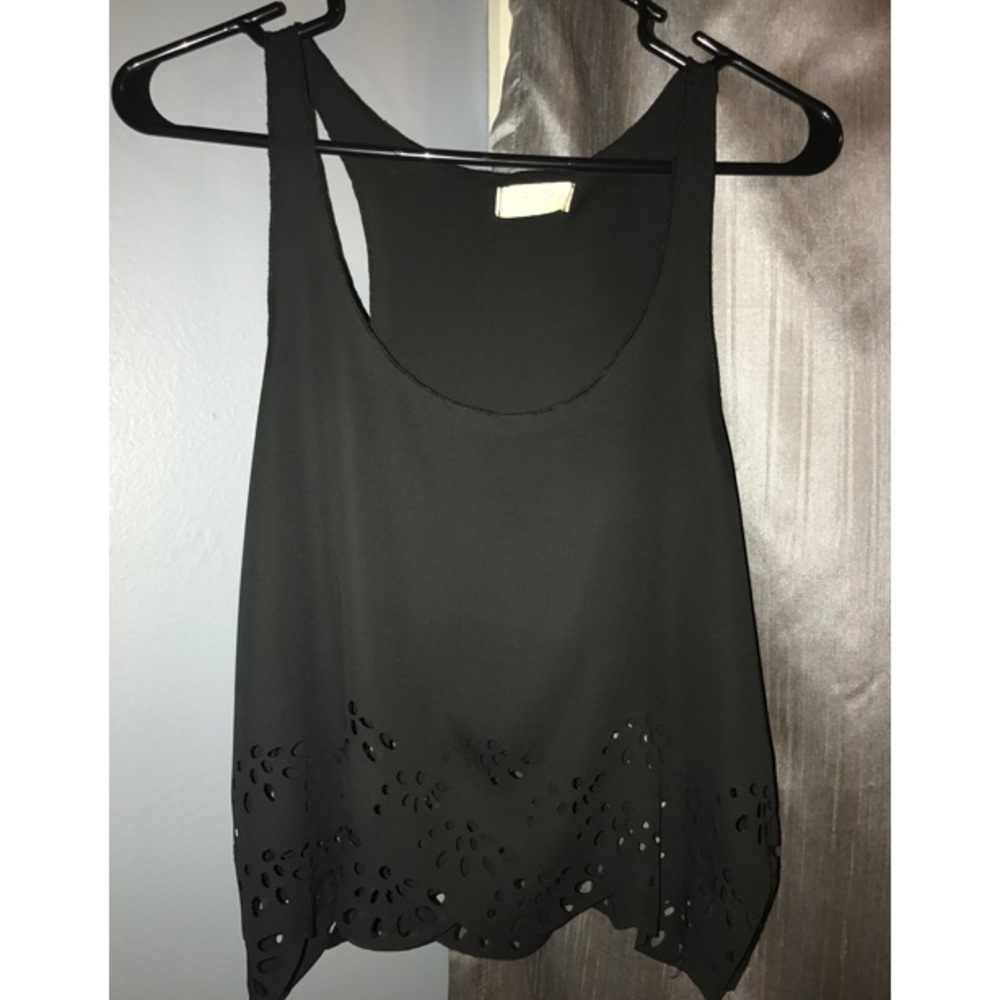 John Galt (Brandy Melville) black sheer tank