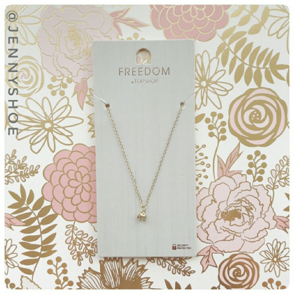 {topshop} dainty gold elephant necklace - Picture 3 of 4