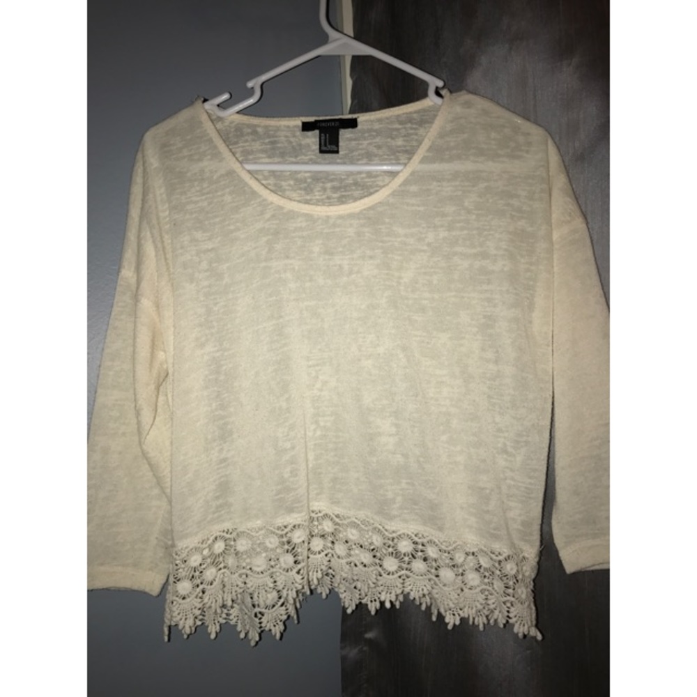 Forever 21 thin cream sweater