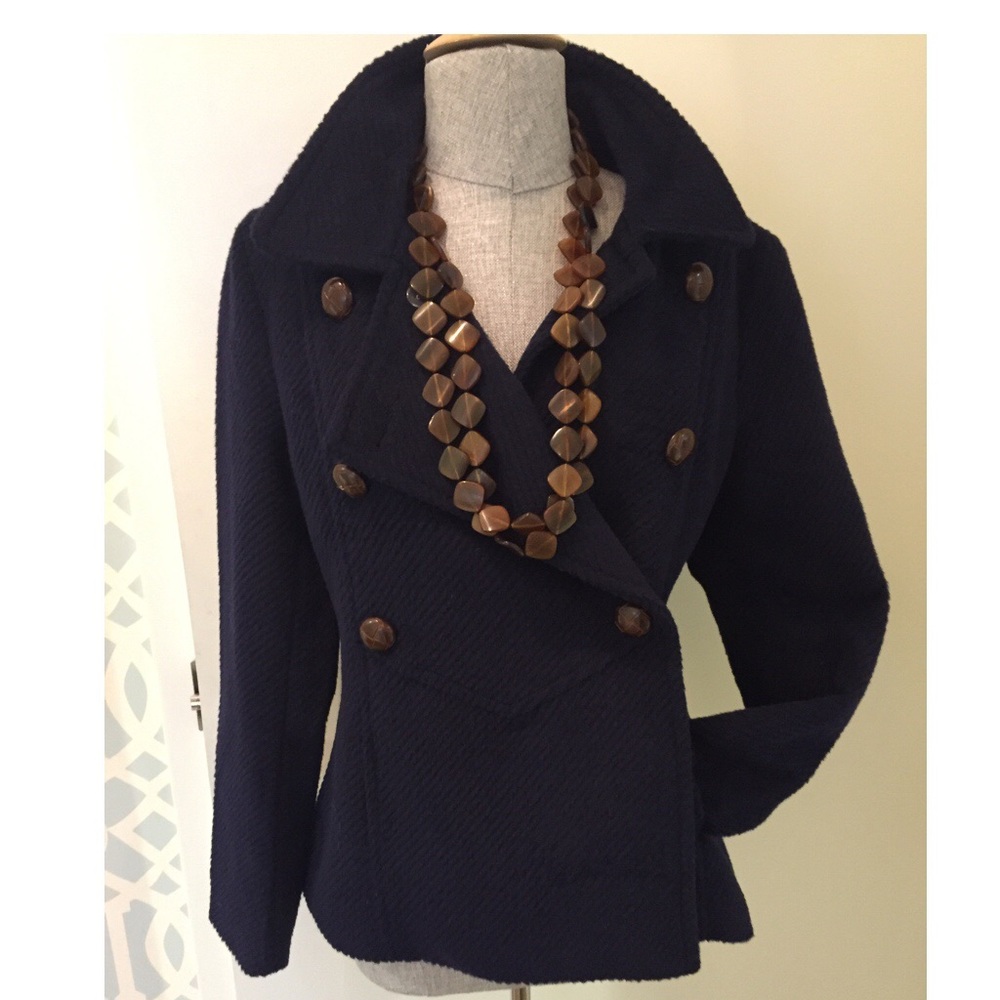 Beautiful indigo color pea jacket