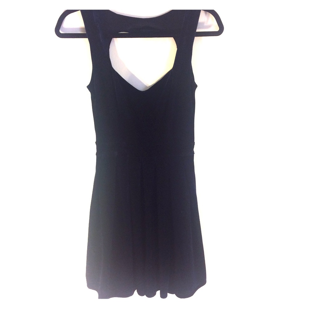 Sold - Navy Blue Topshop dress with heart back