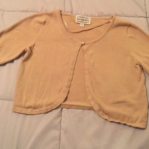 Brie/tan bolero sweater