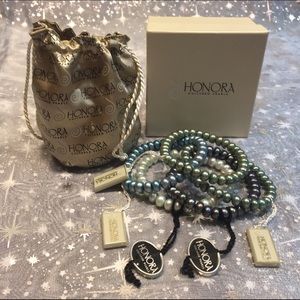 FINAL Set of 5 Honora Pearl Stretchy Bracelets