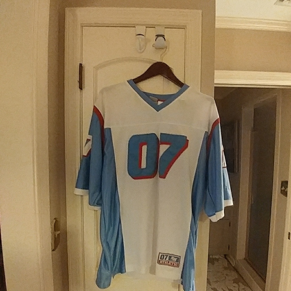 Athletic Works Football Jersey 07 Blue White