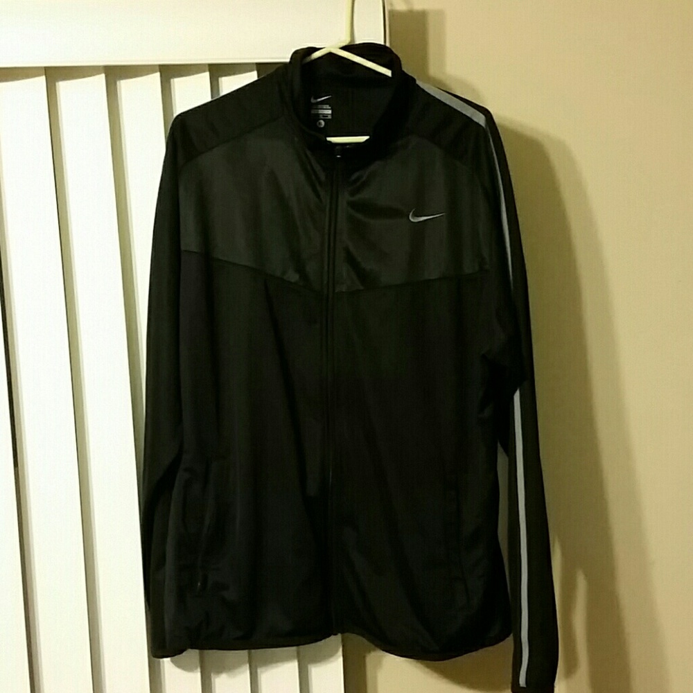 Nike black zip up track jacket