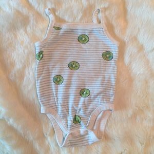 Patterned tank bodysuit for baby