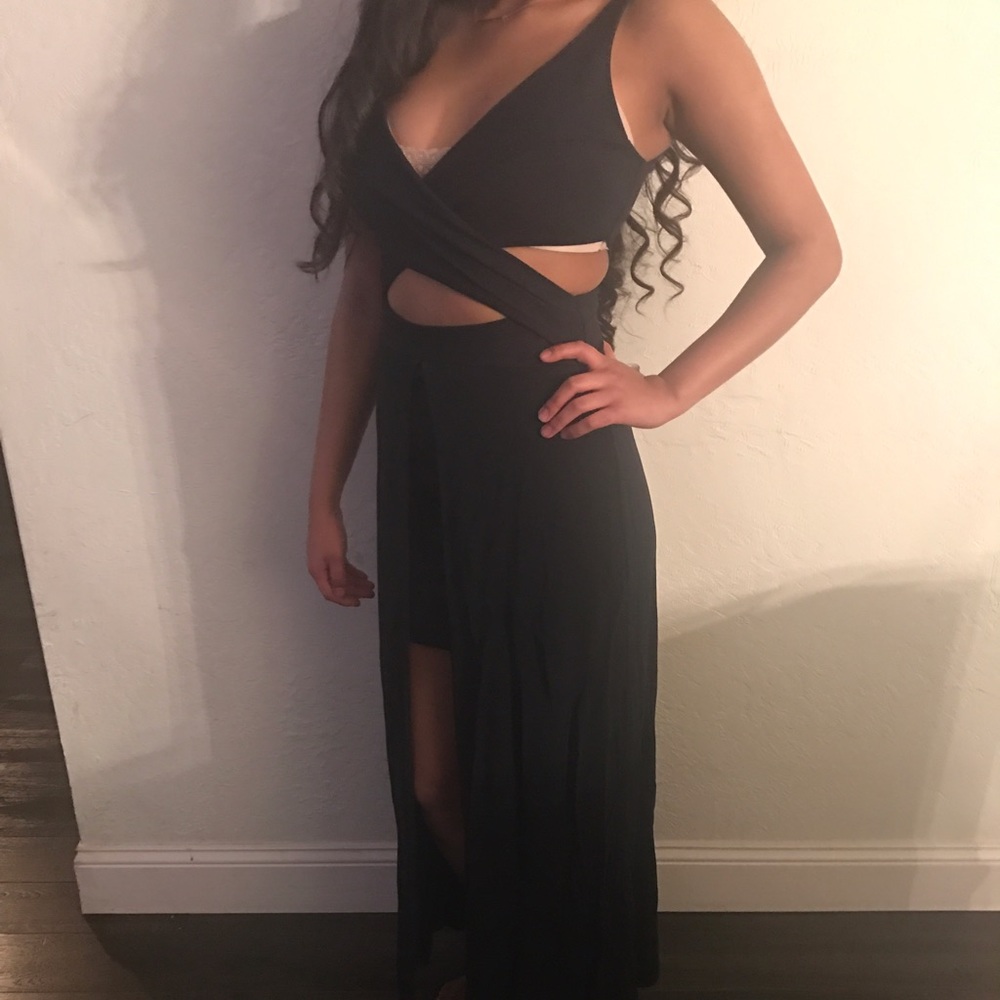 Topshop crossover maxi dress