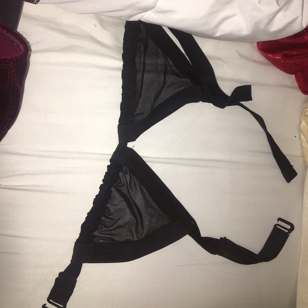 SOLD ON MERCARI!!! Black see-thru bikini mesh top