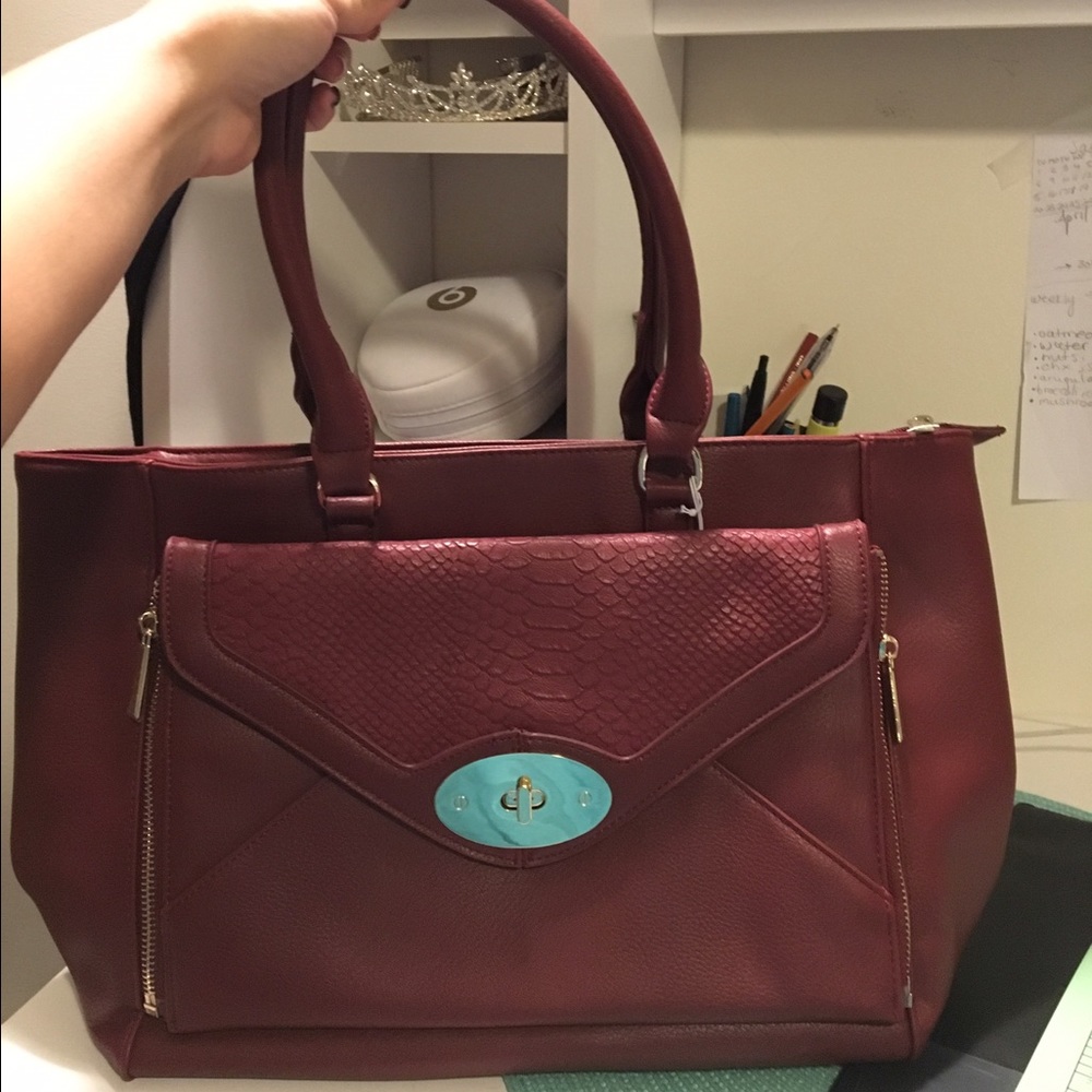 Burgundy purse
