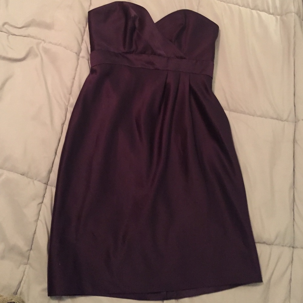 Purple strapless Alfred Angelo dress
