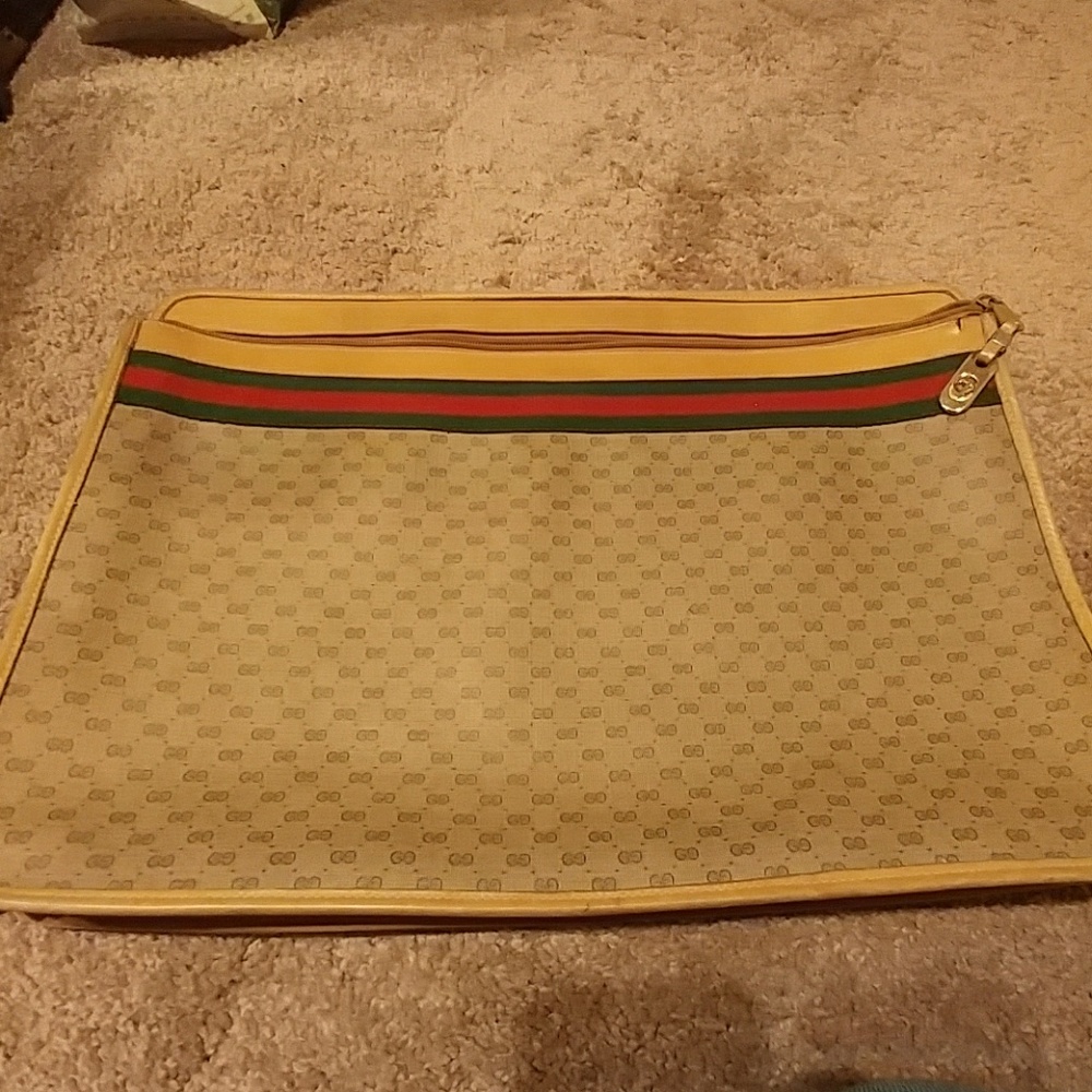 Vintage GUCCI Document Portfolio Messenger Tote