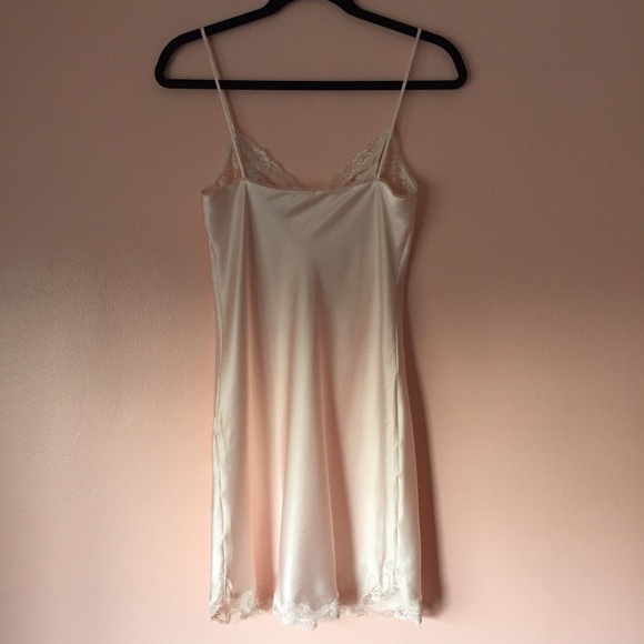 Vintage Christian Dior Pale Pink Lace Slip Dress - Picture 3 of 4