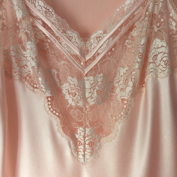 Vintage Christian Dior Pale Pink Lace Slip Dress - Picture 4 of 4