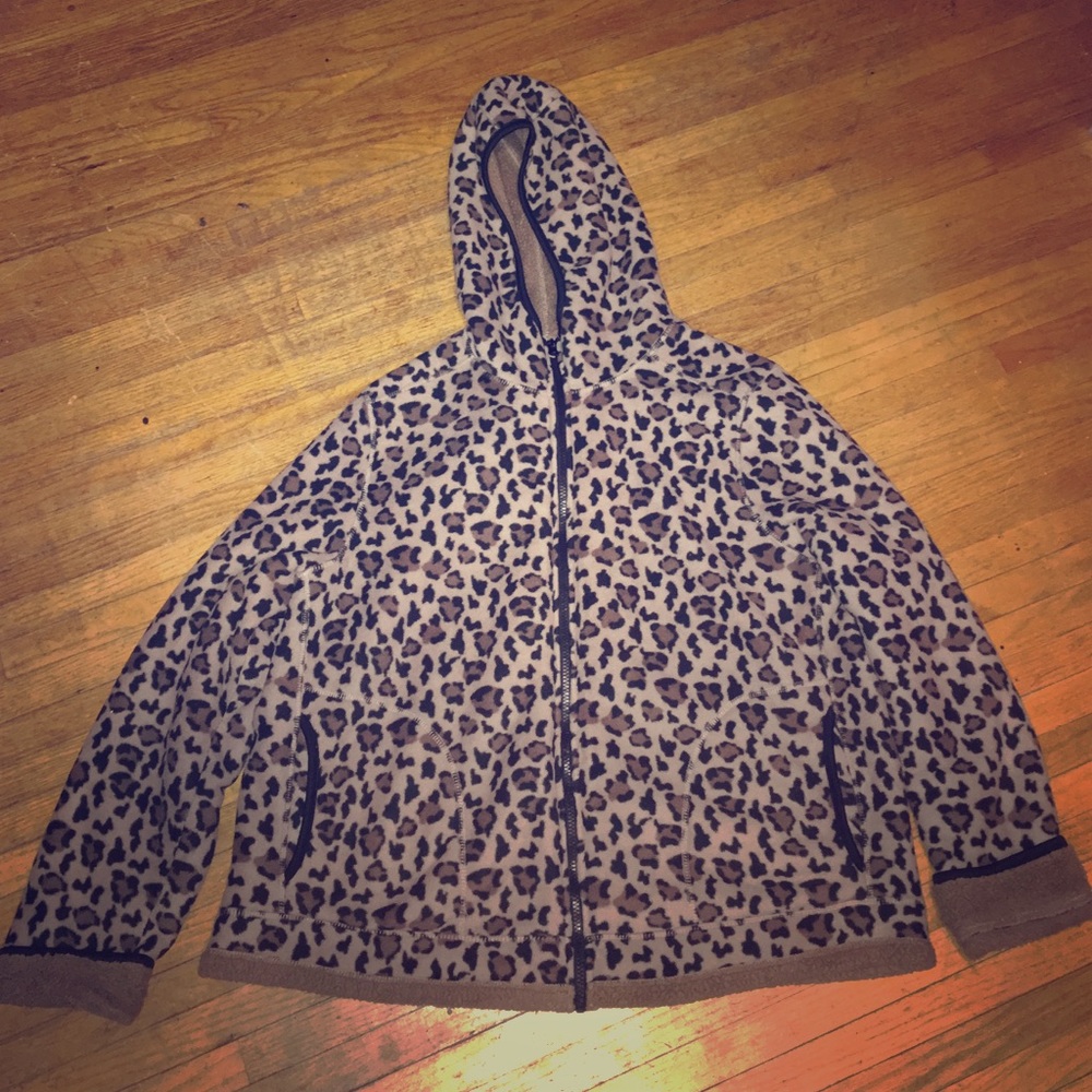 Leopard Print Hooded Jacket