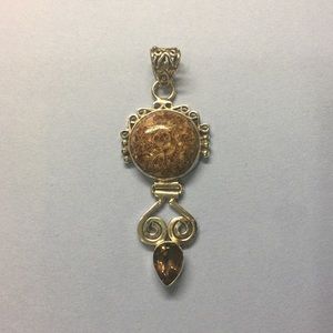 Sterling Silver Natural Stone Pendant