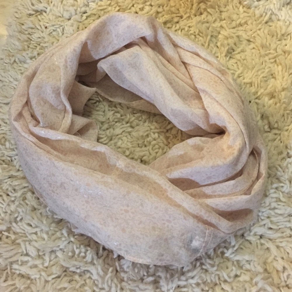 Pale pink infinity scarf