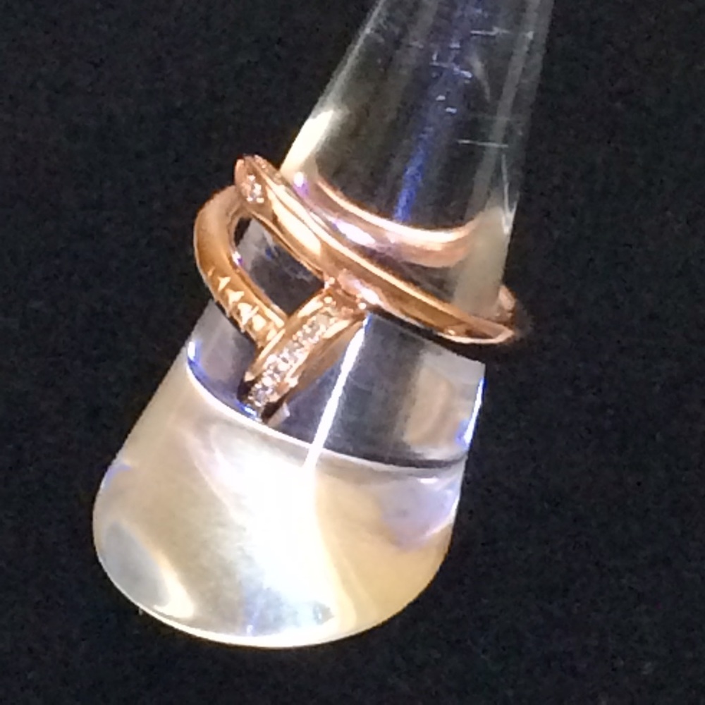 14kt Gold Plated Vermeil, Crystal Woman's Ring