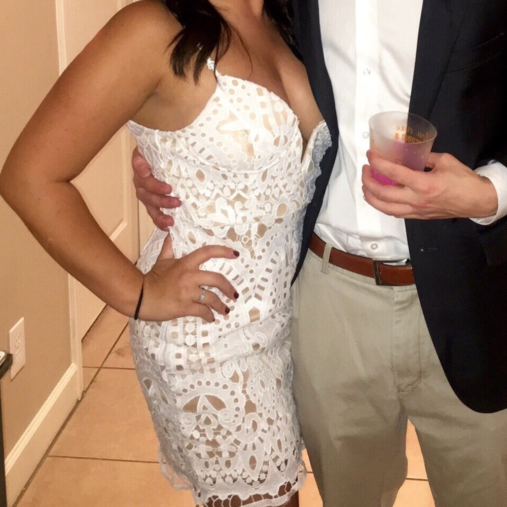 White cocktail dress