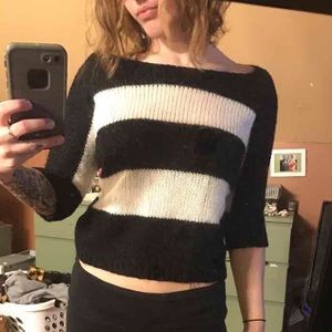 Black and white sweater