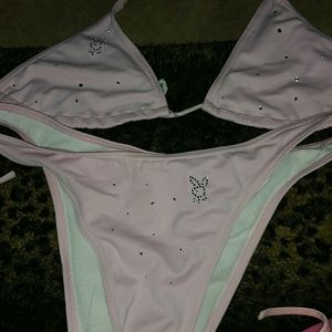 Baby pink playboy bikini