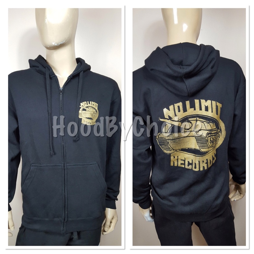 Men No Limit Records Zip Up Hoodie