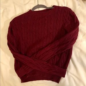 American Apparel red knit sweater