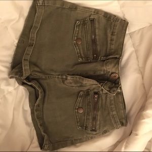 High waist shorts! Olive green!