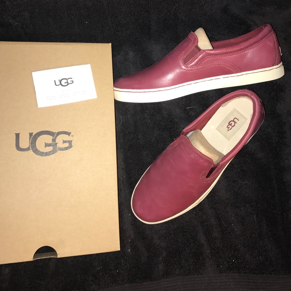 Red leather UGG shoes sz 8
