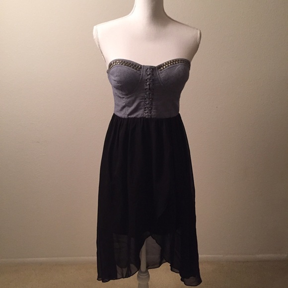 Material Girl Dresses & Skirts - Material Girl Strapless Sharkbite Hem Dress Material Girl Dresses & Skirts - Material Girl Strapless Sharkbite Hem Dress