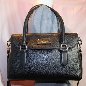 Kate Spade Black Leather Medium Shoulder Purse Bag