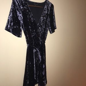 American Eagle Velvet Wrap Dress