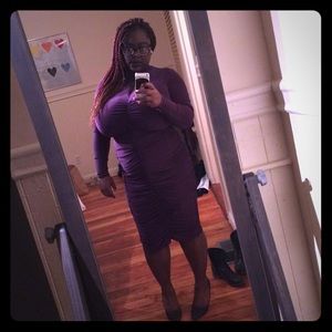 Purple Ruched 2-piece set