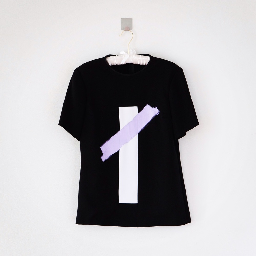 Abstract Colorblock Statement Top